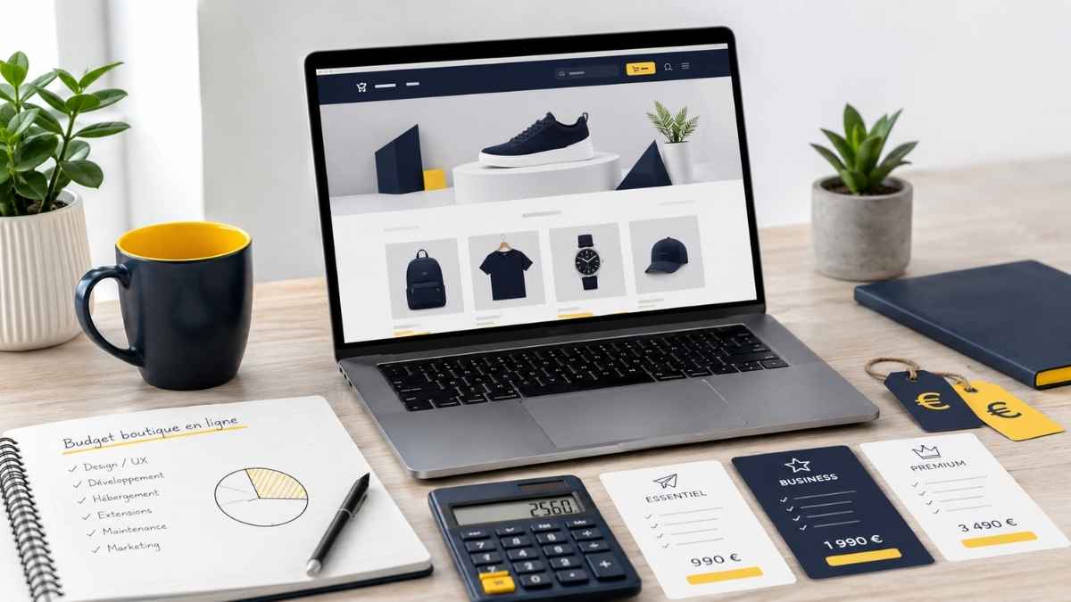Prix boutique en ligne avec catalogue produits, paiement et gestion des commandes