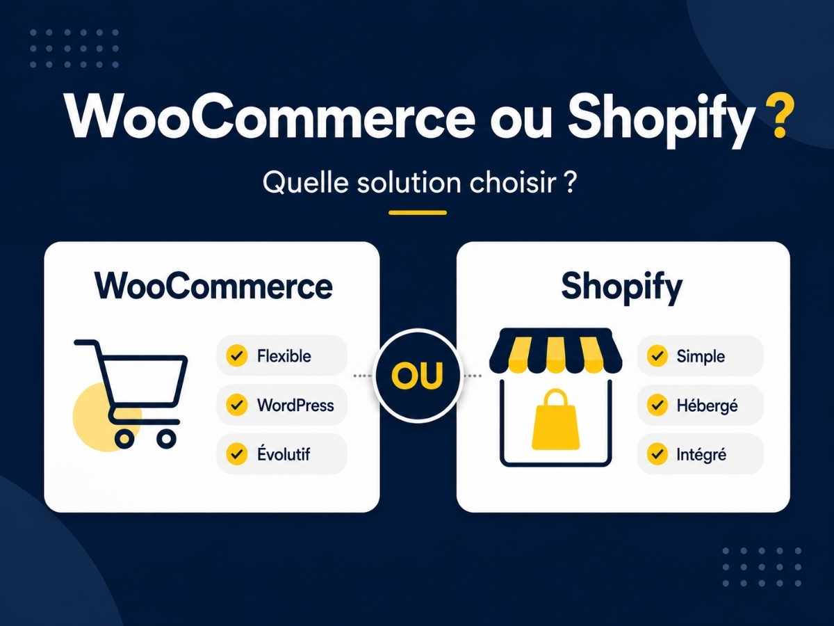 Comparatif WooCommerce ou Shopify pour choisir une solution de boutique en ligne